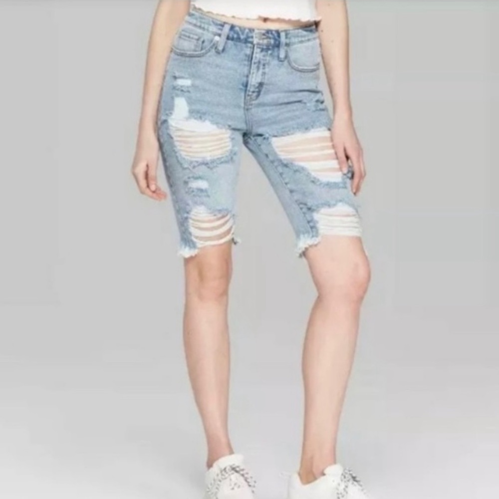 NWT Wild Fable High-Rise Distressed Shorts